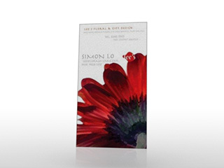 Lee's Floral namecard design with Gerberas