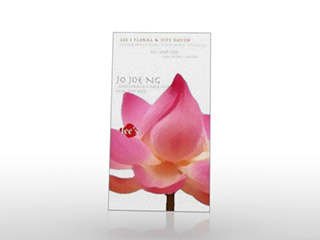 Lee's Floral namecard design with Lotus flower