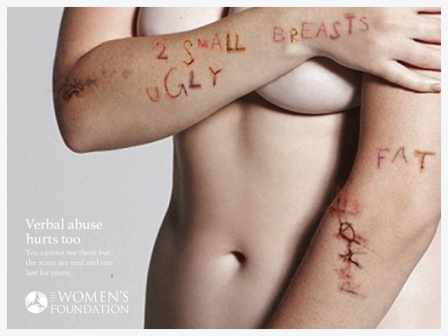 Verbal abuse hurts too.