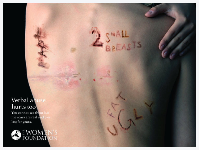 Verbal abuse hurts too.